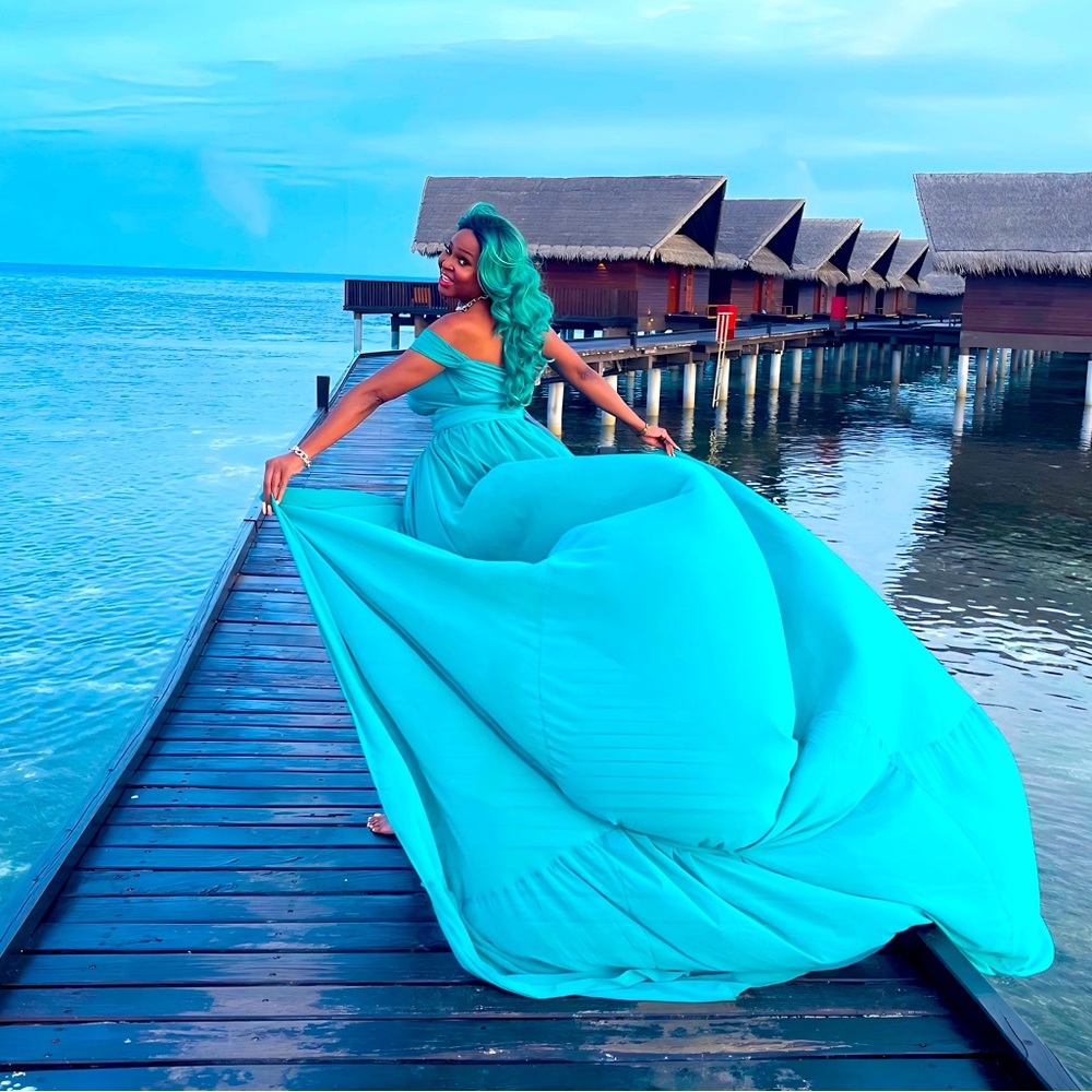 Flying dress photshoot